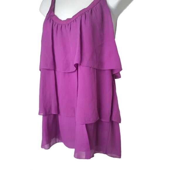 Banana Republic | Fuchsia Silk Tiered Tie Back Tank | XSP - Picture 4 of 10
